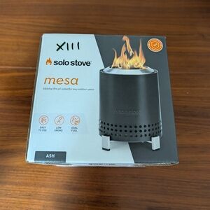 Solo Stove Mesa Ash Tabletop Pit Stainless Steel Outdoor New Open Box